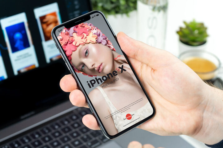 In Hand iPhone X – Free Mockup