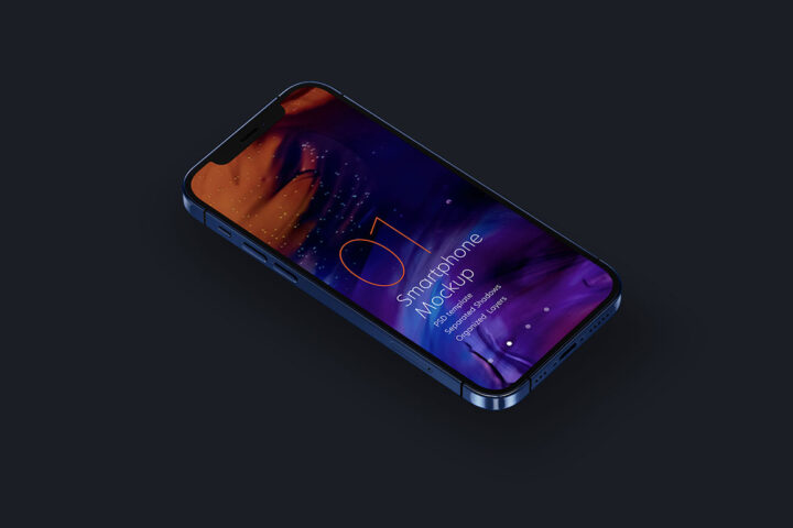 iPhone 12 Dark Scene – Free Mockup