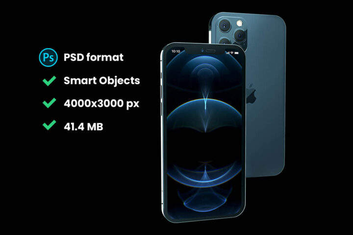 iPhone 12 Pro Isometric – Free Mockup