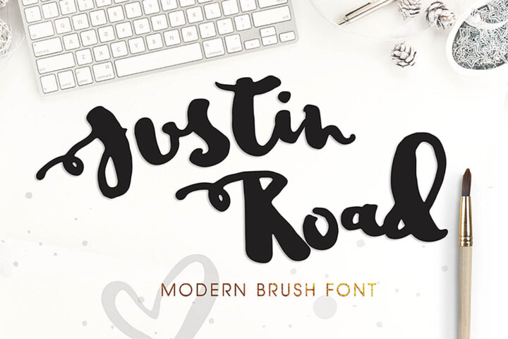 Justin Road – Free Brush Font