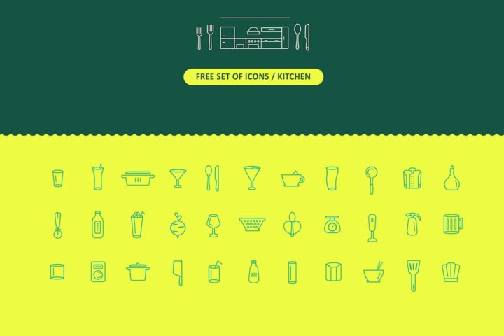 Free Kitchen Vector Icons