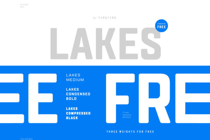 Lakes – Medium, Compressed Black, Condensed Bold
