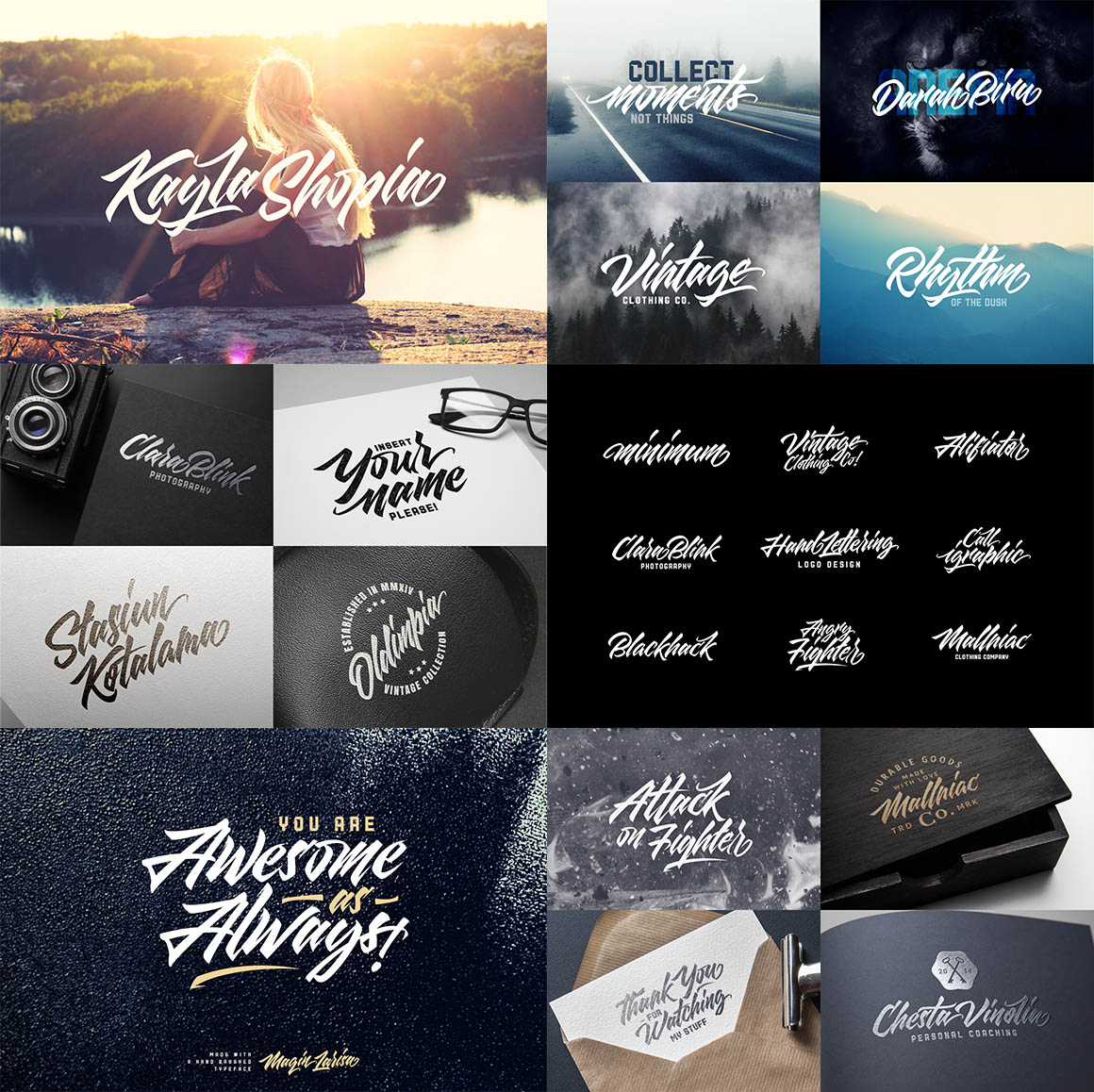 Fonts Giga Bundle 3: 61 Custom Fonts - Dealjumbo