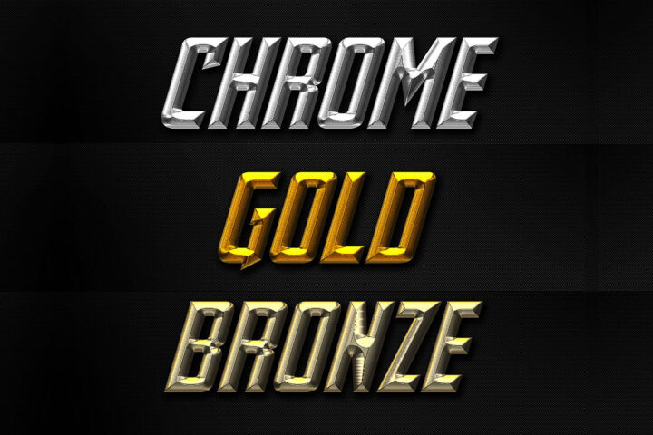 Gold, Bronze & Chrome Text Effects