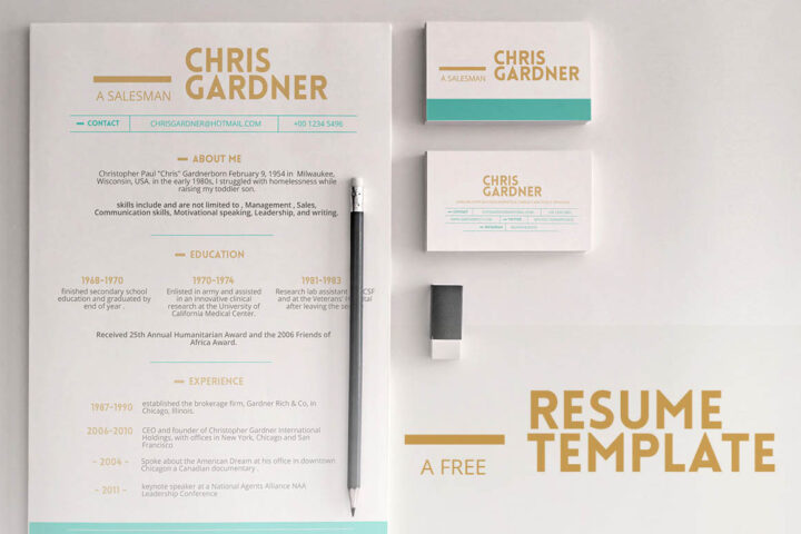Free Minimalistic Resume & Cards
