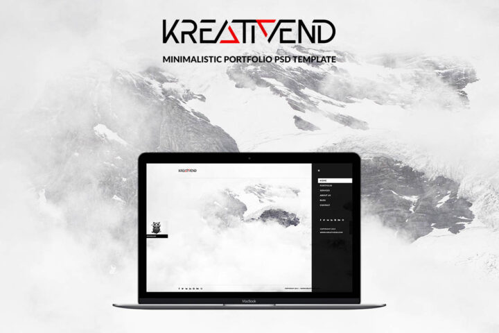 Free Minimalistic PSD Website Template