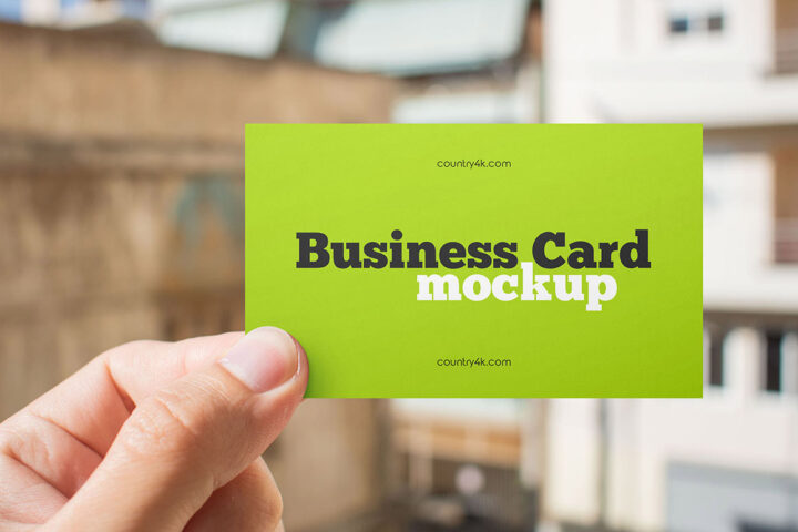 Card in Hand – Free Mockup