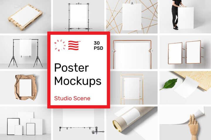 Poster Mockups – Studio Scene