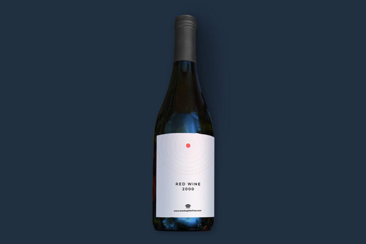 Red Wine Bottle – Free Mockup