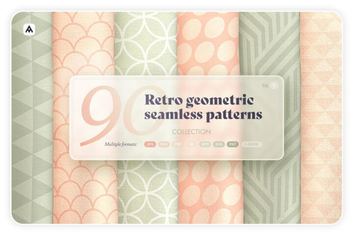 Retro Geometric Seamless Patterns