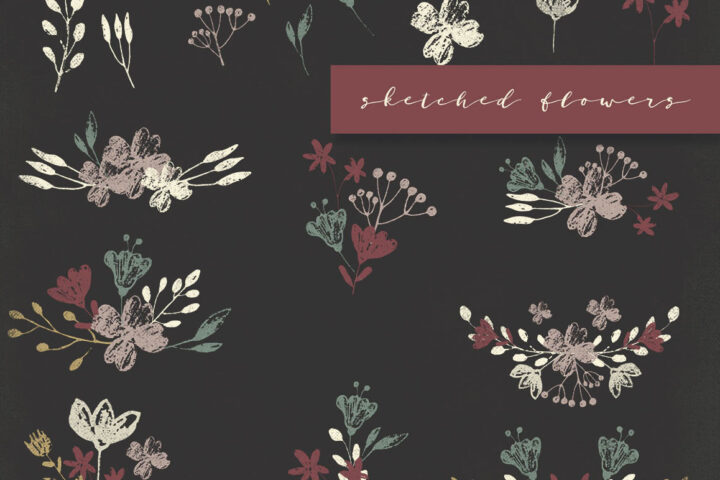 Free Sketched Flowers