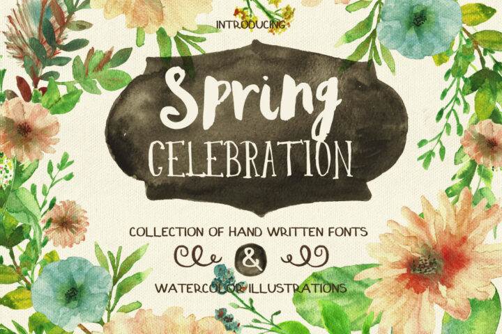Spring Celebration – Fonts & Illustrations