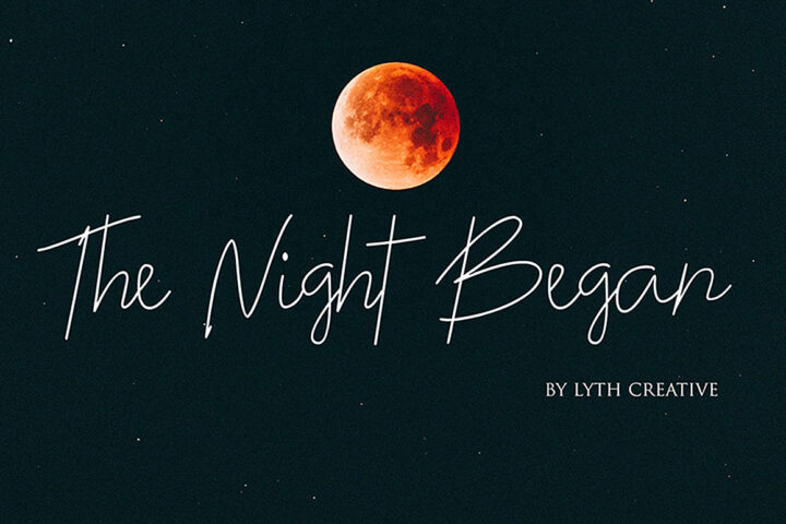 The Night Began – Free Font