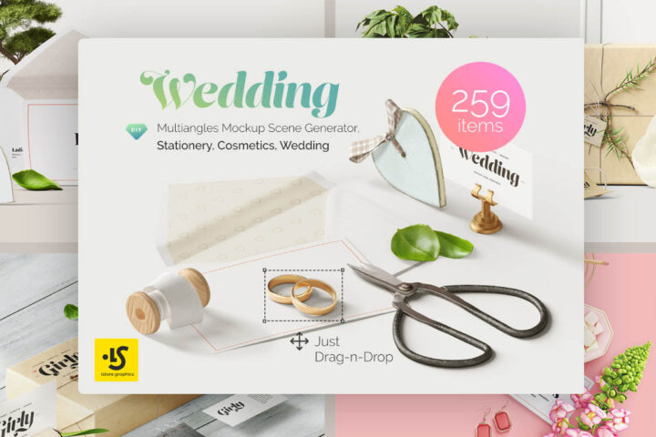 Wedding – 3 Mockup Scene Creators