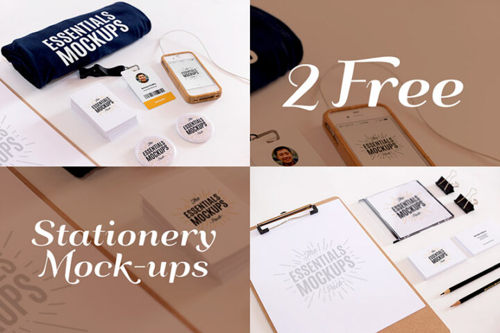 2 Free Stationery Mock-up Templates