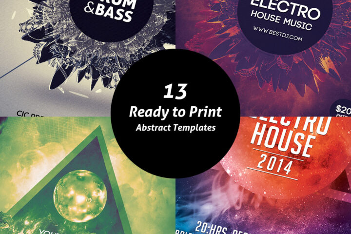13 Ready to Print Abstract Templates