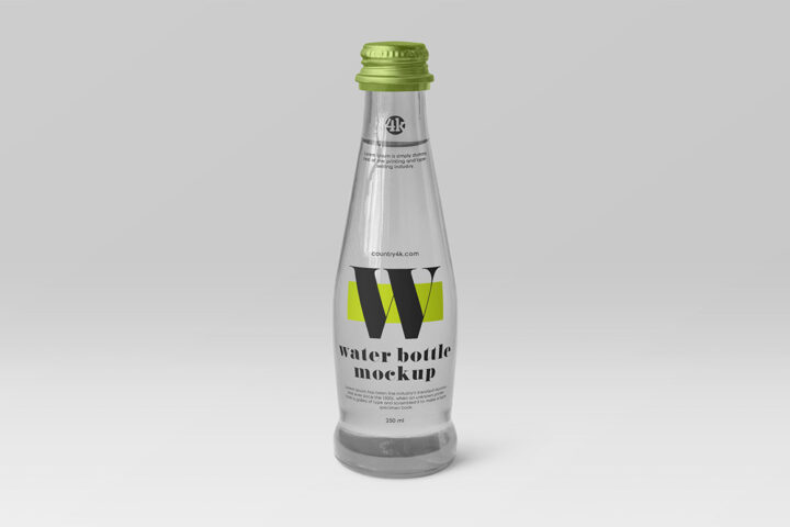 Glass Water Bottle – Free Mockup