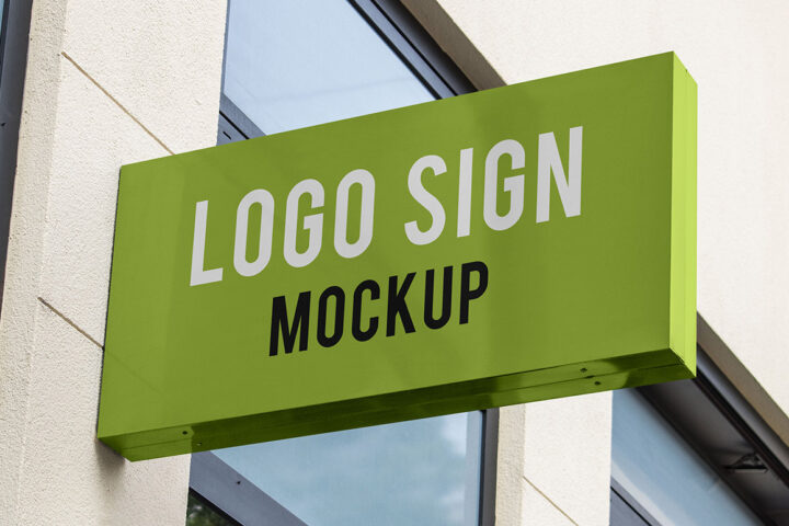 Wall Logo Sign – Free Mockup