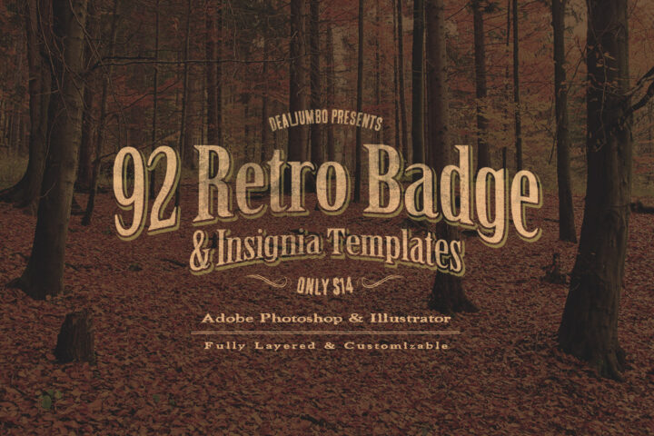 92 Retro Badge & Insignia Templates