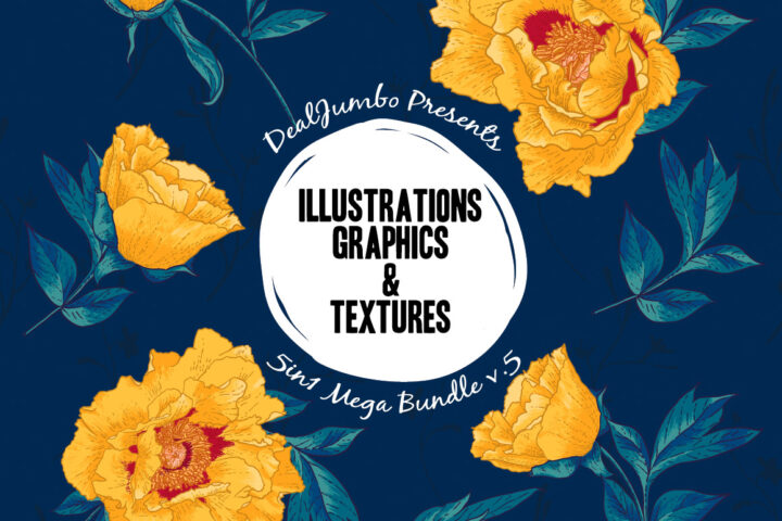 5in1 Mega Bundle v.5: Illustrations, Graphics & Textures