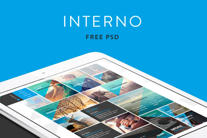 One Page Free PSD Template