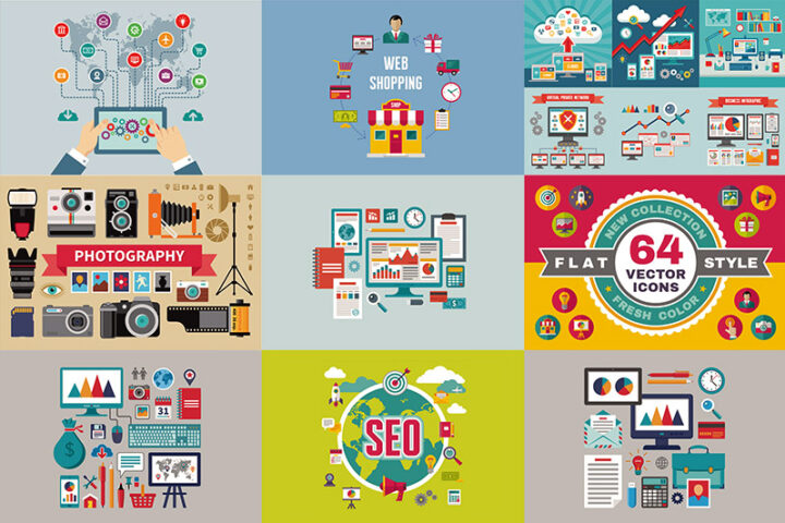 Flat Icons & Infographics Megabundle