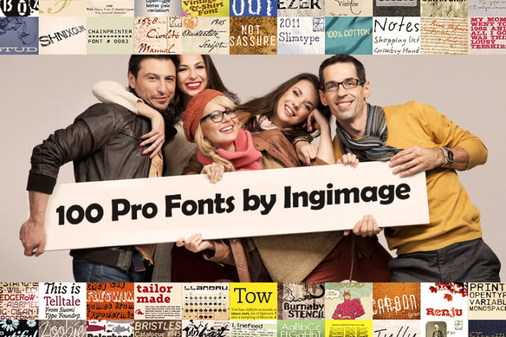 100 Pro Fonts by Ingimage