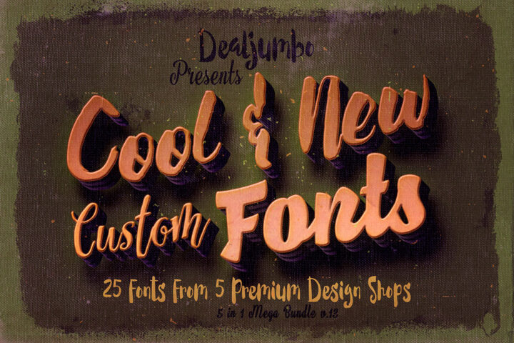 5in1 Mega Bundle v.13: Cool New Fonts