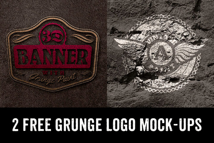 2 Free Grunge Logo/Text Mock-ups