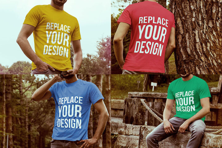4 Free T-shirt Mock-up Templates