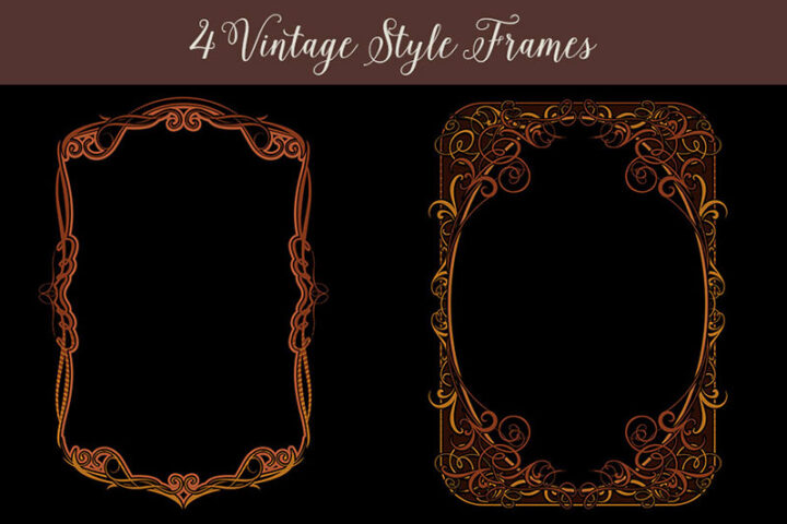 4 Free Vintage Style Frames 2