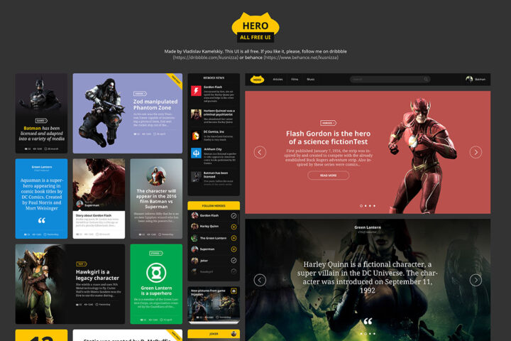 Hero – Free UI Kit