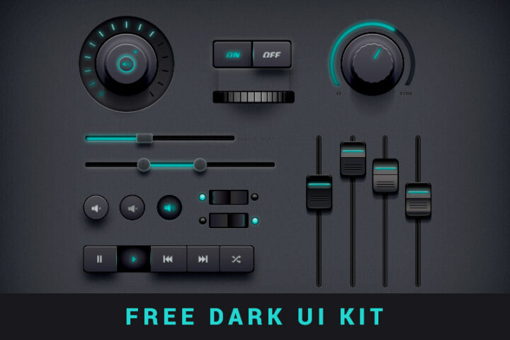 Free Dark UI Kit