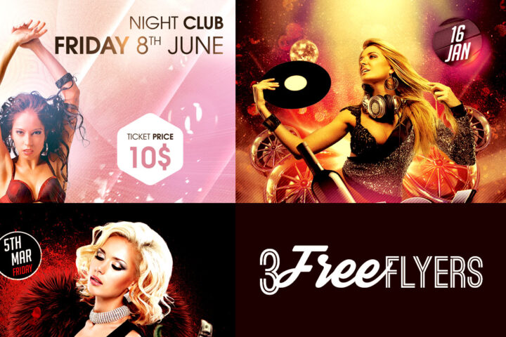 3 Free Party Flyer Templates