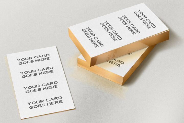 Free Gold Edge Letterpress BC Mock-up