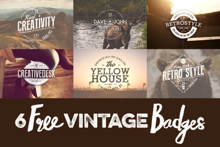 6 Free Retro Vintage Badges