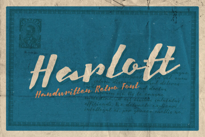 Harlott – Free Handwritten Retro Font