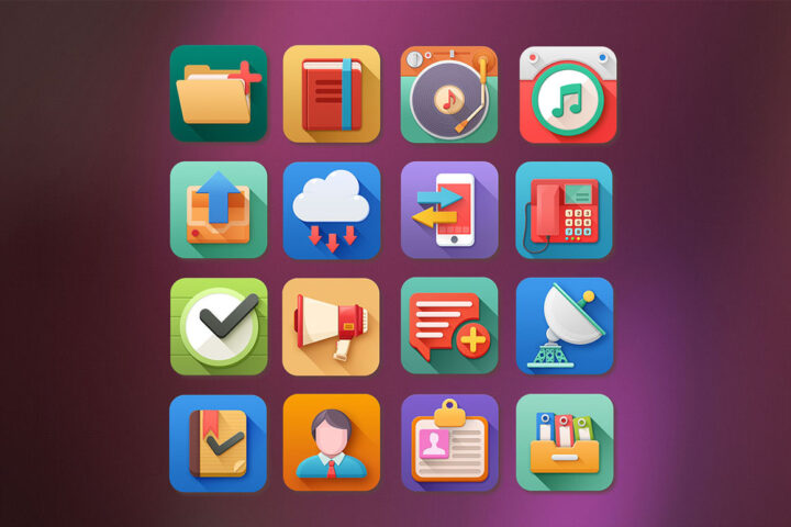 3D Flat Style Icons Pack by PixelKit