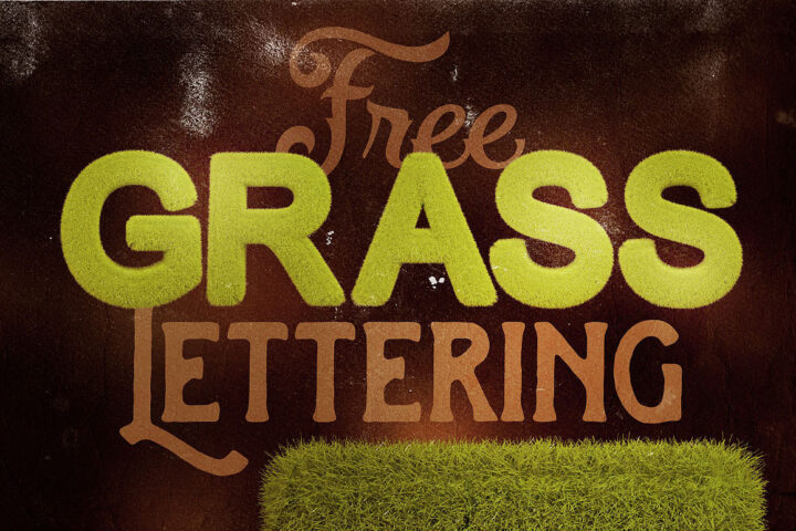 Free 3D Grass Lettering Pack
