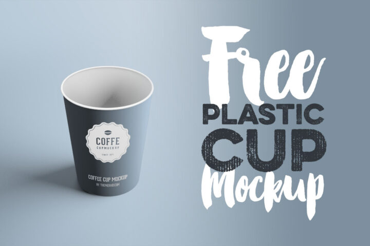 Free Plastic Cup Mock-up