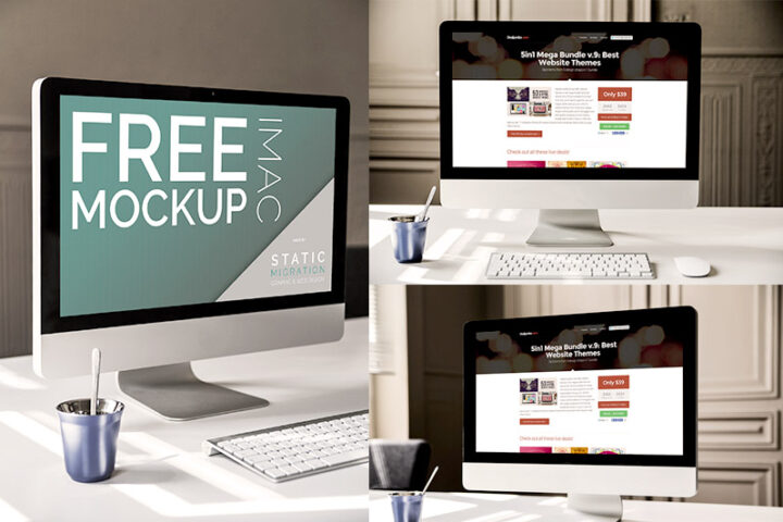3 Free iMac Mock-ups