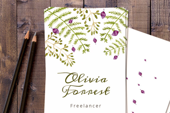 Free Floral Business Card Template