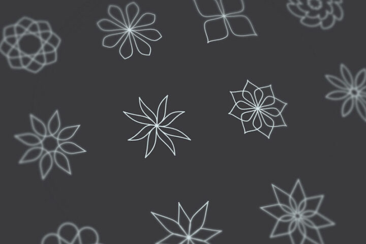 Abstract Flower Line Shapes