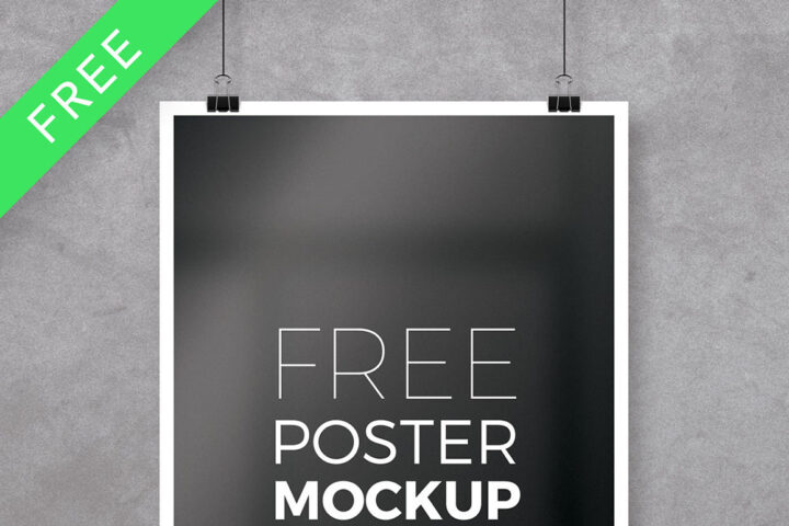 Poster Mockup – Free PSD
