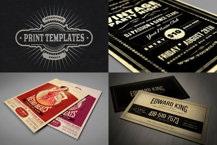 17 Ready to Print Retro Templates