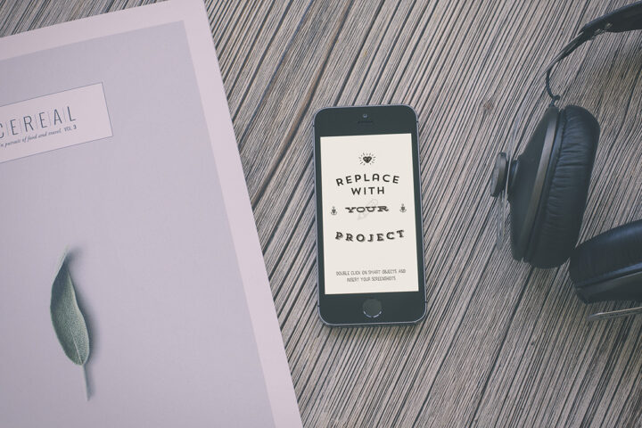 Hipster Style iPhone Mockup Template