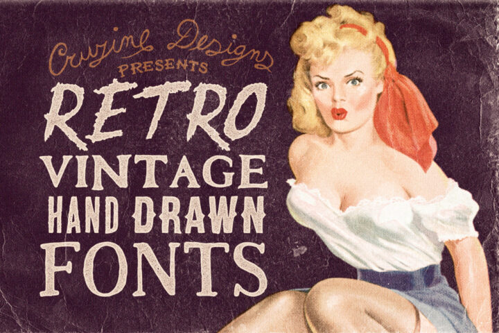 Retro/Vintage Hand Drawn Fonts