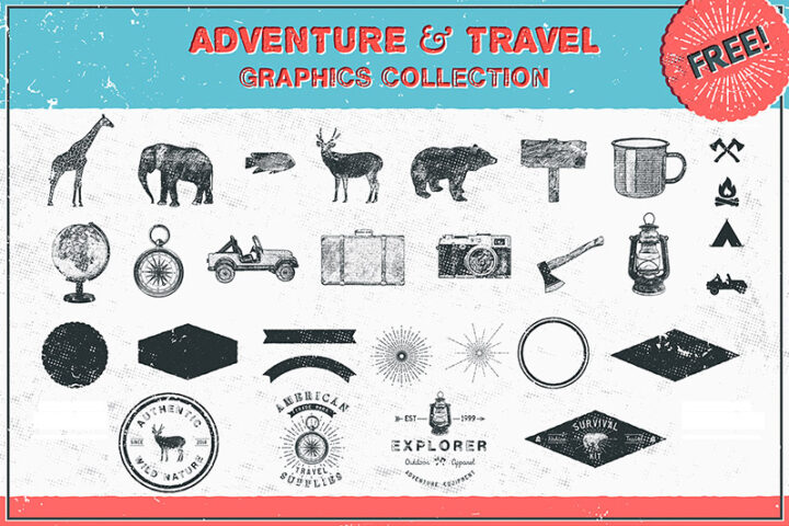 Free Adventure and Travel Shapes & Logos