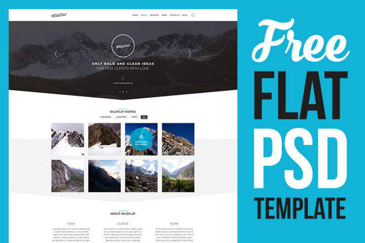 Free PSD – Flat Website
