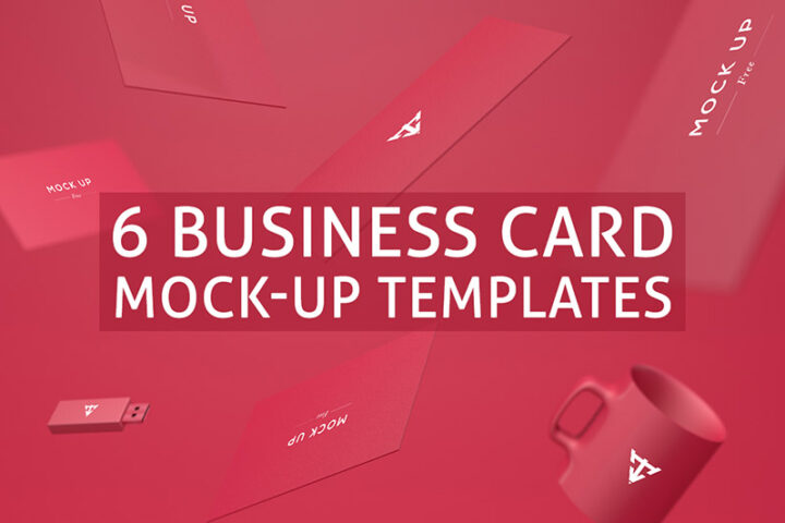6 Free Business Cards Mock-up Templates